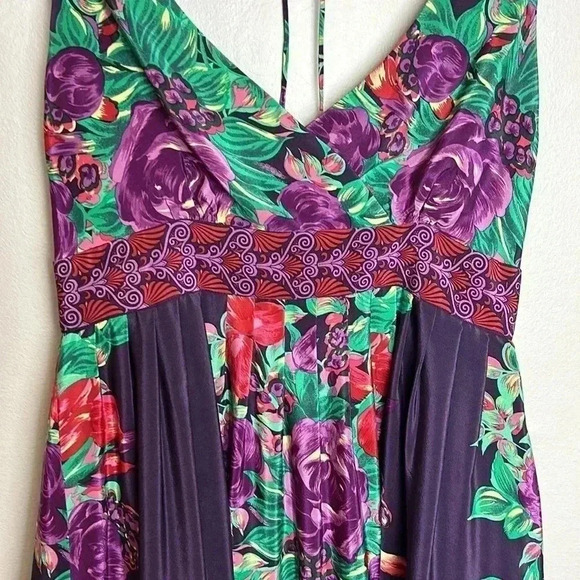 Anthropologie PLENTY Tracy Reese Silk Sundress Party Floral Sleeveless Size 4 - Picture 4 of 14